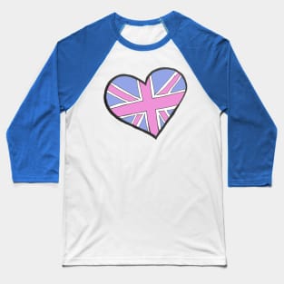 Union Jack Heart Baseball T-Shirt